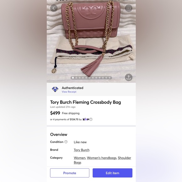 ✨SOLD✨ Tory Burch Fleming Shoulder Bag - Picture 12 of 13